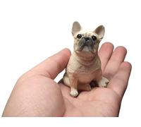 Mini statue de bouledogue français de 6,2 cm, mini figurine de bouledogue français en résine, décoration de salon, chambre à coucher, bureau, sculpture de bouledogue bouledogue cadeau commémoratif