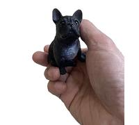 Mini statue de bouledogue français de 6,2 cm, mini figurine de bouledogue français en résine, décoration de salon, chambre à coucher, bureau, sculpture de bouledogue cadeau commémoratif, figurine de