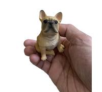 Mini statue de bouledogue français de 6,2 cm, mini figurine de bouledogue français en résine, décoration de salon, chambre à coucher, bureau, sculpture de bouledogue cadeau commémoratif, figurine de