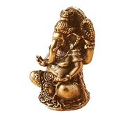 Mini statue de Ganesh vintage en laiton, figurines de dieu hindou éléphant de Thaïlande, sculpture de dieu éléphant de Thaïlande, décoration de bureau
