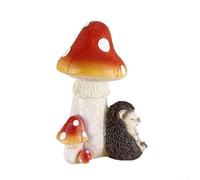 Mini statue de jardin en résine en forme de champignon et hérisson pour décoration extérieure, ajoutant du caractère aux terrasses, bonsaï et aménagements de jardin