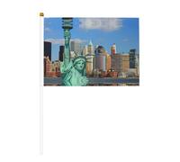 Mini Statue de la Liberté à New York Imprimée Drapeaux à main 14 x 20,8 cm