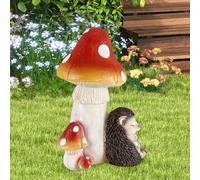 Mini statue décorative en résine en forme de champignon et hérisson pour jardin, accessoire bonsaï résistant aux intempéries qui améliore les arrangements de plantes en plein air