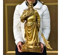 Mini Statue Ornements de décoration Sculpture Statues pour l'extérieur guan YU 56 cm Immense Home Office-Efficace Talisman Protection Argent Dessin Dieu Martial de la Richesse guan Gong guandi