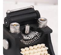 Mini statuette rétro en résine pour bureau Ornement de maison Décoration pour vitrine de magasin de vêtements Machine à écrire