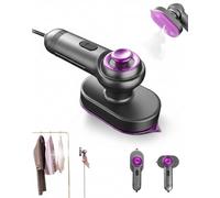 Mini Steam Iron, 2026 New 2 in 1 Travel Iron Steam Mini with Poignée Rotative à 180°, Chauffe Rapide En 20 Secondes, Convient Aussi Bien Au Repassage à Plat Qu'au Repassage Suspendu (Black)