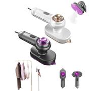 Mini Steam Iron, 2026 New 2 in 1 Travel Iron Steam Mini with Poignée Rotative à 180°, Chauffe Rapide En 20 Secondes, Convient Aussi Bien Au Repassage à Plat Qu'au Repassage Suspendu (Black+Grey)