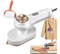 Mini Steam Iron - Crisp Clothes in Minutes, 2-in-1 Travel Steamer for Clothes, Portable Handheld Steamer, Home Dry and Wet Dual-purpose Hanging Ironing Machine (White)