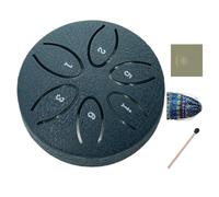 Mini Steel Tongue Drum - Six Tone Meditation Percussion Instrument, Three Inch Outdoor Healing Sound Thrapy Device, Beginner Music Tool | Yoga Practice, School Class, Garden Setup, Backyard Relax