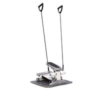 Mini stepper 2 en 1 pour la maison, avec écran LCD et bandes de résistance jusqu'à 150 kg, hydraulique silencieux pour entraînement de fitness des jambes, des bras et des fesses