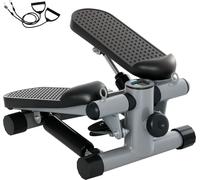 Mini stepper 2 en 1 SPORTNOW pour la maison avec Power Ropes, up-down swing stepper avec écran LCD, stepper home trainer jusqu'à 100 kg Gris