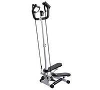 Mini stepper avec écran LCD, Power Ropes, appareil de fitness, acier, 112 x 34 x 29 cm, amortissement hydraulique, charge jusqu'à 150 kg, pour la maison avec guidon