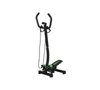Stepper avec guidon - HOMCOM - stepper fitness écran LCD pédales antidérapantes marche escalier sport maison - acier - vert noir
