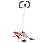 Mini stepper d'escalier avec guidon et moniteur LCD pour entraînement complet du corps, rouge