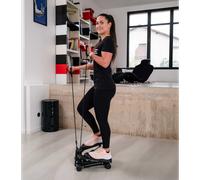 Care Fitness Mini Stepper SM-842 – avec compteur et bandes de résistance – Noir