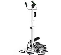 Mini-Stepper Swing Stepper Home Stepper Adjustable Twist Stair Stepper Foldable Workout Step Machine Silent Multimedia Exercise Equipment with Hand Grip (Black)