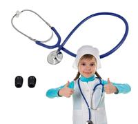 Mini Stéthoscope,Enfants Stéthoscope,Set Docteur avec vrai stéthoscope,Jeu de rôle Docteur, Halloween, Costume, Pour les 4-8 ans