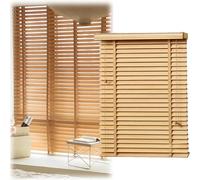 Mini Stores pour fenêtre Store Vénitien en Bois Intérieures 50x120cm 60x150cm 70x180cm 120x150cm 130x245cm Stores horizontaux D'intimité(105x130cm)