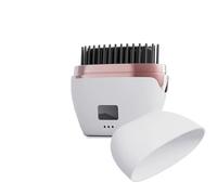 Mini Straightener, Rechargeable Wireless Portable Hair Straightener Brush, 3-Speed Temperature Control, Mini Hair Straightener for Women, Idea for Home Travel (White)