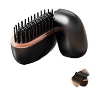 Mini Straightener Wireless,Peigne Chauffant,Mini Hair Straightener Brush,Rechargeable Portable Straightening Brush, 3-Level Temperature Control, 20 Seconds Quick Heating, Noir