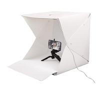 Mini Studio Photo Boîte à Lumière LED Lightbox Cube Lumineux 40x40cm Tente de Shooting Pliant Portable avec Fond Noir/Blanc pour Bijoux, Jouets, Montres Photographie etc
