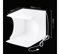 Mini studio photo pratique et raffiné, cabine photo portable et pliable pour petits produits, avec bandes lumineuses LED réglables pour une prise