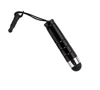 Mini Stylet Universel Portable avec Prise Jack 3,5 mm, tête Souple et élégante et étanche pour Smartphone, Tablette, Appareil Android, Noir