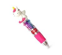 Legami Stylo à bille 4 couleurs Mini Magic Rainbow MRP0001 – pointe 1 mm, 2,3×10 cm, poignée silicone