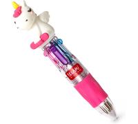 Mini Stylo À Bille 4 Couleurs, Mini Magic Rainbow, 2,3 X 10 Cm, Encre 4 Couleurs, Vert, Bleu, Violet, Rose, Pointe 1 Mm, Poignée Ergonomique En Silicone