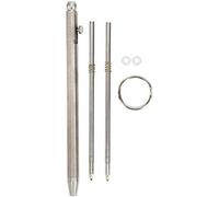 Mini Stylo ¿¿ Bille Vgeby, Stylo Porte - Cl¿¿S Portable Edc En Titane Pur - Instrument D'¿¿Criture ¿¿ Bille De Signe(Argent)