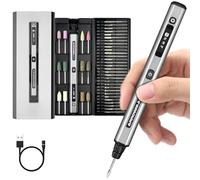 Mini stylo de gravure électrique ARROWMAX, moteur HollowCup, 42 bits avec boîtier en aluminium, OLED, charge magnétique, mini outil rotatif, pour bijoux, métal, bois, verre et plastique (SGS)