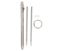 Mini Stylo En Titane Pur Edc, Porte-CléS Portable, Stylo à Bille, Instrument D'éCriture, Argent