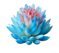 Mini succulente artificielle pour jardin inspiré du bonsaï, décoration de bureau, terrarium, centre de table, utilisation intérieure et extérieure (bleu)