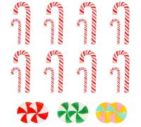 Mini Sucre d'orge pour Sapin de Noël Candy Cane Décoration de Noel Sapin Canne en Bonbon Suspendre pour Intérieur et Extérieur Deco de Christmas Tree Fête de Noël (Lot D-50pcs)