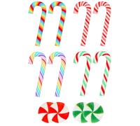 Mini Sucre d'orge pour Sapin de Noël Candy Cane Décoration de Noel Sapin Canne en Bonbon Suspendre pour Intérieur et Extérieur Deco de Christmas Tree Fête de Noël (Lot A-60pcs)