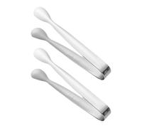 Mini Sugar Tongs - 2 Stainless Steel Appetizer Clips | Tiny Bar Tong for Lemon Slices Tea Coffee Enthusiasts Bakers Restaurant Hotel Club Dining Table Dessert Station Portable Kitchen Accessory