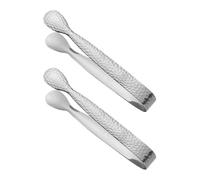 Mini Sugar Tongs - 2 Stainless Steel Appetizer Clips | Tiny Bar Tong for Lemon Slices Tea Coffee Enthusiasts Bakers Restaurant Hotel Club Dining Table Dessert Station Portable Kitchen Accessory