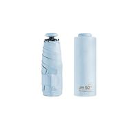 Mini Sun Parapluie de voyage anti-UV Protection UPF 50 99,9 % Couche de revêtement Micro poignée Tissu Compact/Léger Petit sac à dos portable/sac à main pliable Parapluie de poche Pluie/Blocage