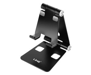 Mini Support Bureau Noir Pliable LinQ pour Smartphone Ultra Compact