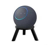 Mini support de bureau pour Echo Spot et Homepods - Protège le son des haut-parleurs - Support stable - Pour Dot Max et Spot 2024 - Support pour audio avec gain de place (noir)