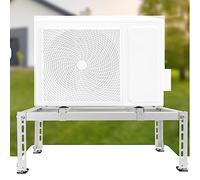 Mini support de climatiseur au sol divisé, support AC universel réglable et robuste pour mini climatiseur divisé sans conduit et CVC, supports métalliques absorbant les chocs (couleur : blanc, taille
