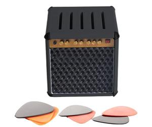 Mini support de médiator pour ampli de guitare | Boîte de grande capacité imprimée 3D pour instruments de musique, basse, anniversaire, Noël, lui, petit ami, musicien, mari, Noir , Refer to