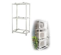 Mini support de sol divisé pour climatiseurs et systèmes de pompe à chaleur - Base à condensateur robuste avec absorption des chocs, design universel pour plus de stabilité
