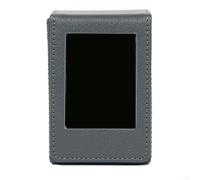 Mini support photo pour Fujifilm Instax avec organiseur pouvant contenir plus de 50 photos - Étui de rangement compact en cuir synthétique - Gris foncé - 7,6 cm