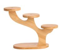 Mini support pour plantes, petit support pour plantes en bois, étagère de rebord de fenêtre à 3 niveaux, table ronde, bureau peu encombrant pour bureau/chambre/salle à manger/étude, petit