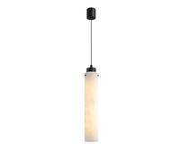 Mini suspensions pour îlot de Cuisine, Suspension cylindrique avec Abat-Jour en albâtre, luminaire de Plafond Moderne à Long Tube pour Chambre, îlot de Cuisine et Salle de Bain