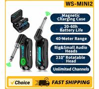 Mini système de guitare sans fil 2.4GHz, Audio Rechargeable, transmetteur récepteur pour guitare basse, Instruments électriques WS-mini2