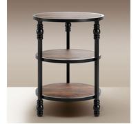 MINI Table d'appoint RONDE - SALUT - VINTAGE -46X46X60CM-POUR SALON, BUREAU,CHEMBRE