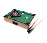 Mini Table De Billard + 15 Balles Colorées + 1 Boule De Billard + 2 Bâtons De Billard + 1 Cube De Craie Triangle