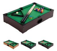 Table de billard Maxstore Mini table de billard 51x31x10cm, couleur au choix bois clair, bois foncé et noir + accessoires - Couleur : Bois foncé